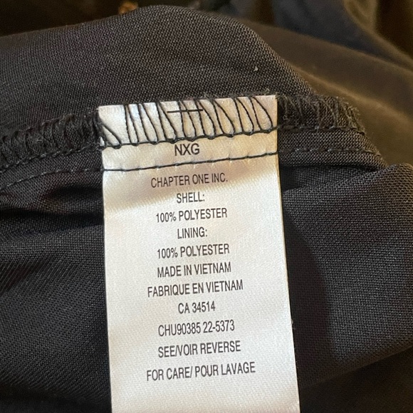 Black with Gold Polka Dot Long Sleeve V-Neck Blouse Sz-Medium - Picture 8 of 9